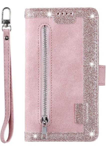 Huawei P40 Lite Kickstand Cüzdan Kordon 9 Kart Yuvaları Pu Için Flip Case (Yurt Dışından)