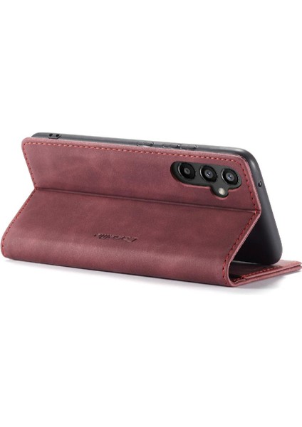 Samsung Galaxy A34 5g Için Flip Case Vintage Pu Deri Cüzdan Kılıf Kartı (Yurt Dışından)