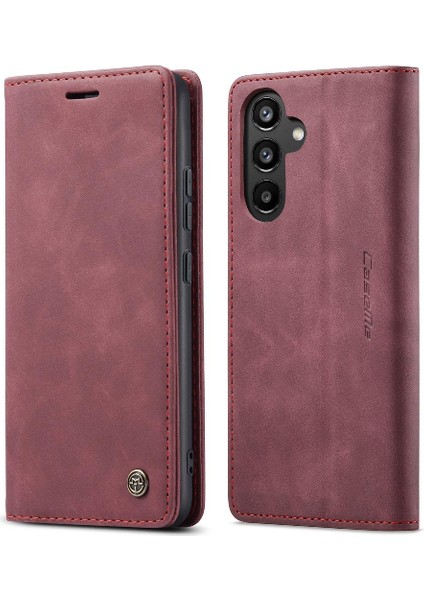 Samsung Galaxy A34 5g Için Flip Case Vintage Pu Deri Cüzdan Kılıf Kartı (Yurt Dışından)