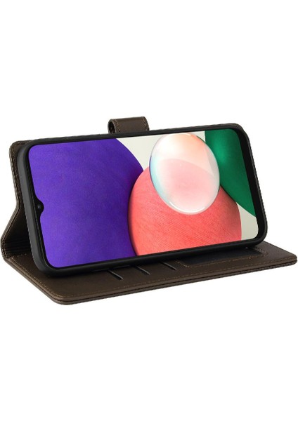 Samsung Galaxy A22 5g Için Flip Case Kickstand Üç Kart Yuvaları Darbeye (Yurt Dışından) fırsatları