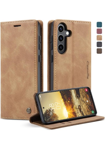 Samsung Galaxy S24 Artı Manyetik Kapatma Darbeye Vintage Için Flip Case (Yurt Dışından)