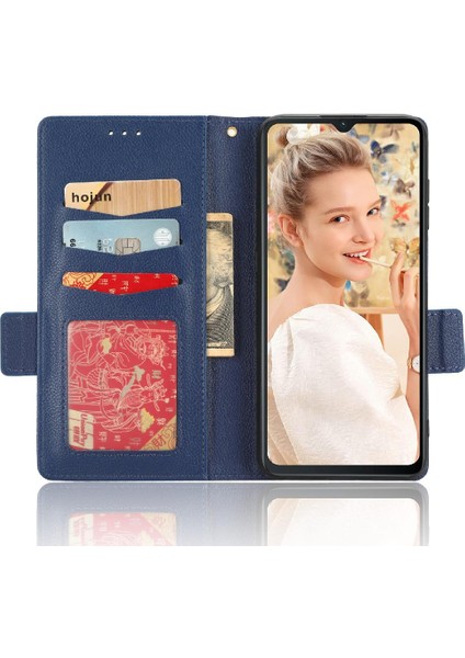 Oukitel C32 Yan Toka Cüzdan Manyetik Pu Deri Kart Yuvaları Için Kılıf (Yurt Dışından)