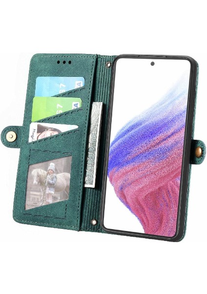 Samsung Galaxy Için Flip Case A53 5g Deri Kılıf Cüzdan Basit Iş (Yurt Dışından)