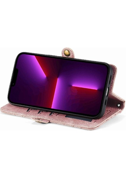 Iphone 13 Için Flip Case Pro Kapak Kapak Cüzdan Basit Iş Darbeye (Yurt Dışından)