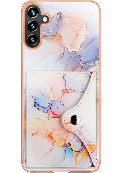 Samsung Galaxy A14 5g Yumuşak Tpu Tampon Mermer Ince Cüzdan Kartı (Yurt Dışından)