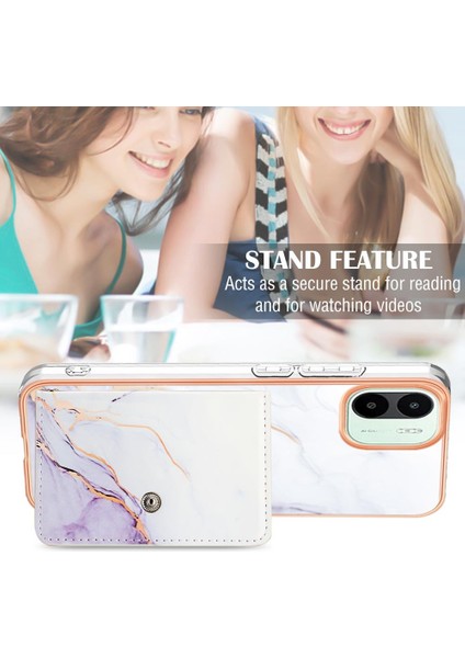 Xiaomi Redmi A1 Mermer Ince Cüzdan Yumuşak Tpu Tampon Kart Yuvaları (Yurt Dışından) fırsatları