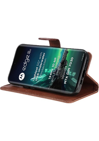 Motorola Kenar 40 Neo 5g Için Flip Case Yüksek Kalite Deri Klasik Katı (Yurt Dışından) fırsatları
