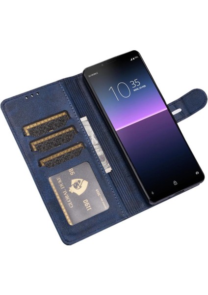 Sony Xperia 1 Iii Için Cüzdan Durumda Tüm Yuvarlak Koruma Kickstand Kabartmalı (Yurt Dışından) indirimleri