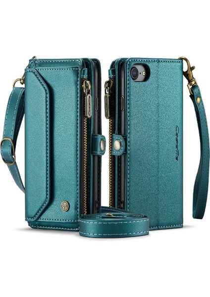 Iphone Se3 Için Crossbody Durumda/kadınlar Için Zipper Fermuar Faturaları Yuvası Cüzdan Kılıf (Yurt Dışından)