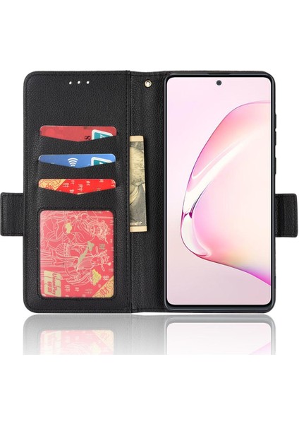 Samsung Galaxy Not 10 Lite Için Kılıf Kart Yuvaları Tutucu Cüzdan Yan Toka (Yurt Dışından)