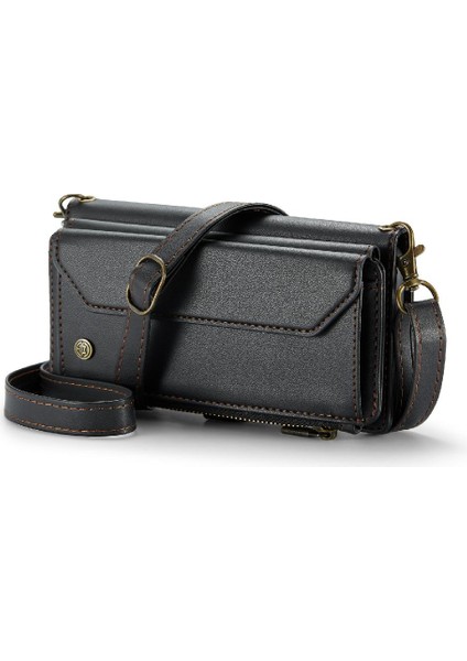 Iphone Xr Için Crossbody Durumda Kart Tutucu Fermuar Faturaları Yuvası Cüzdan Kılıf Için (Yurt Dışından)