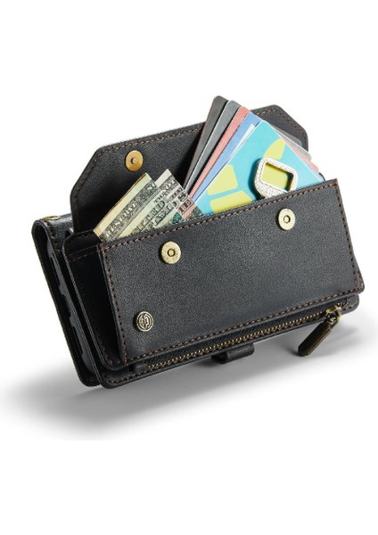 Iphone Xr Için Crossbody Durumda Kart Tutucu Fermuar Faturaları Yuvası Cüzdan Kılıf Için (Yurt Dışından)