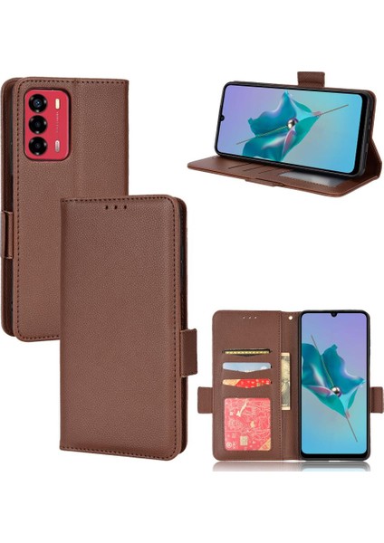 Zte Blade A72 Pu Deri Manyetik Kart Yuvaları Tutucu Cüzdan Tarafı (Yurt Dışından)