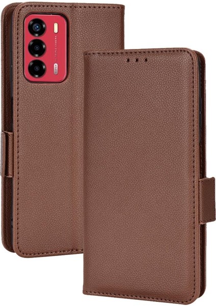 Zte Blade A72 Pu Deri Manyetik Kart Yuvaları Tutucu Cüzdan Tarafı (Yurt Dışından)