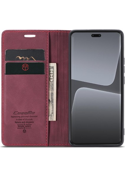 Xiaomi 13 Lite Için Flip Case Kılıf Kart Yuvası Kickstand Manyetik Kapatma Pu (Yurt Dışından) modelleri