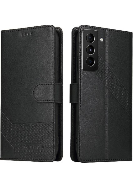 Samsung Galaxy S22 Üç Kart Yuvaları Premium Deri Için Flip Case (Yurt Dışından)