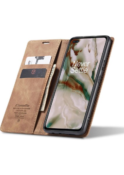 Mays Home Oneplus Nord Vintage Pu Deri Cüzdan Manyetik Kapatma Flip Case (Yurt Dışından)