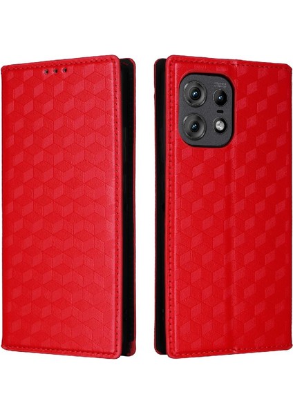 Motorola Moto Kenar 50 Pro Pu Deri 3D Desen Manyetik Kapatma (Yurt Dışından)