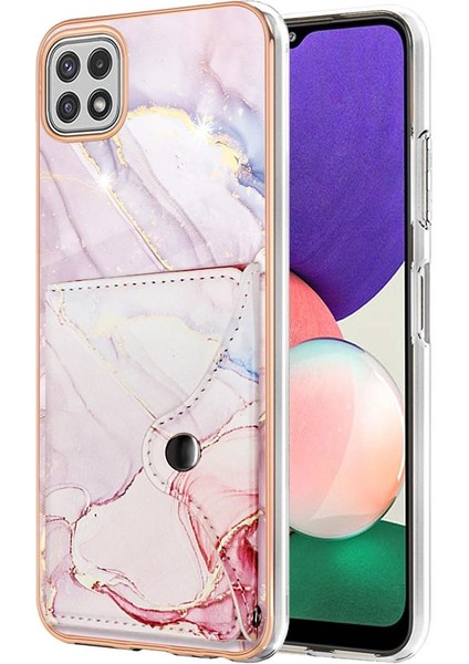 Samsung Galaxy A22 5g Kart Yuvaları Yumuşak Tpu Tampon Ince Cüzdan (Yurt Dışından)