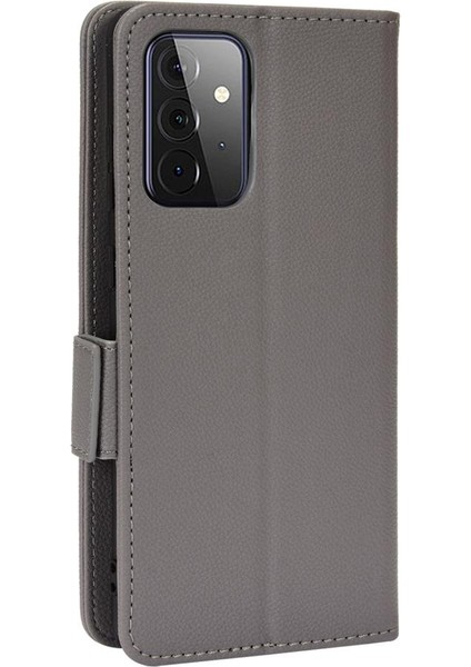 Samsung Galaxy A72 Manyetik Yan Toka Cüzdan Pu Deri Kart (Yurt Dışından)