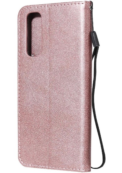 Kart Yuvası Klasik Düz Renk Cüzdan ile Oppo Reno4 Pro 4g Için Flip Case (Yurt Dışından)