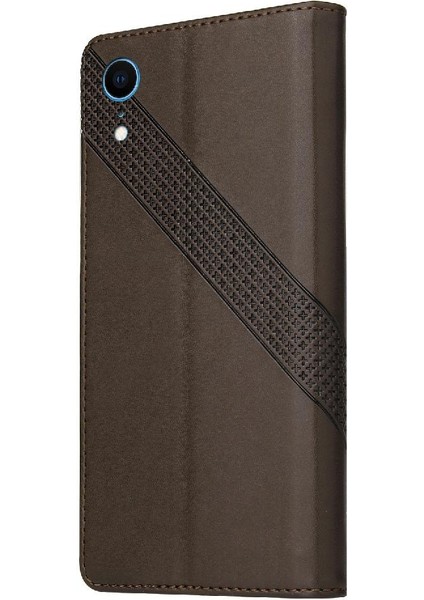 Iphone Xr Kickstand Üç Kart Yuvaları Premium Deri Için Flip Case (Yurt Dışından)