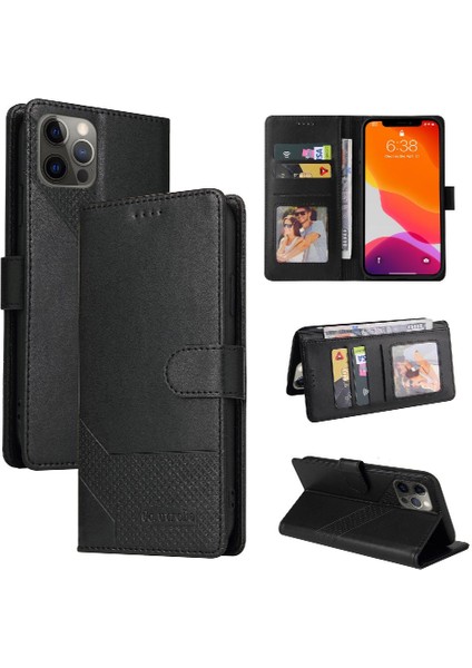 Iphone 12 Için Flip Case Pro Max Premium Deri Kickstand Üç Kart (Yurt Dışından)