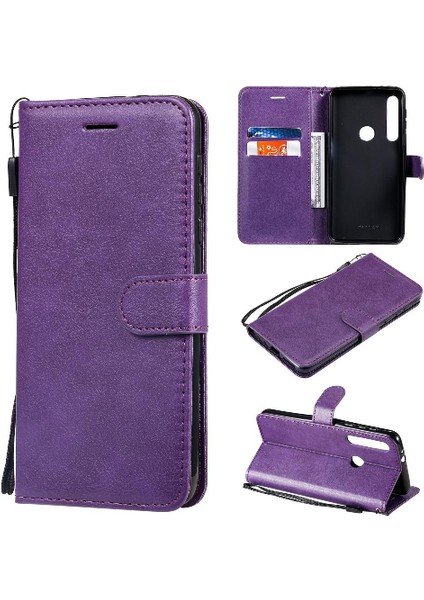 Motorola Moto Için Flip Case Kart Yuvası ile Bir Makro Klasik Düz Renk (Yurt Dışından)