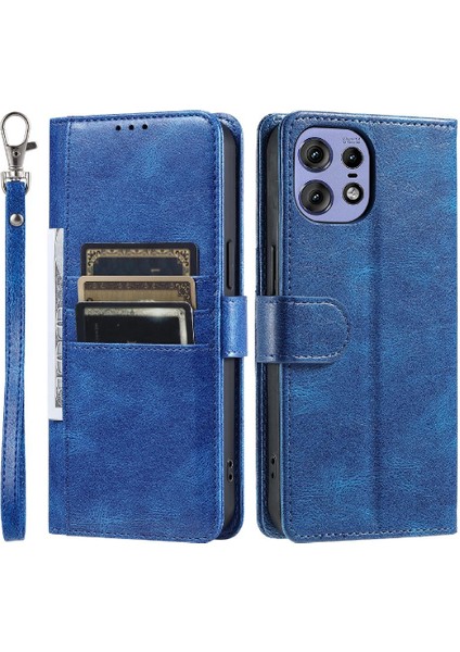 Motorola Moto Kenar 50 Pro 6 Kart Yuvaları Kickstand Pu Deri Için Flip Case (Yurt Dışından)