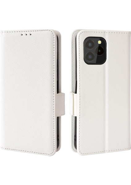 Oukitel C21 Pro Pu Deri Kart Yuvaları Için Kılıf Tutucu Manyetik Cüzdan Yan (Yurt Dışından)