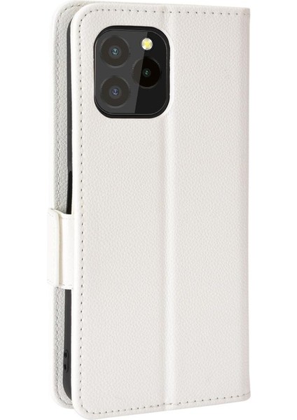 Oukitel C21 Pro Pu Deri Kart Yuvaları Için Kılıf Tutucu Manyetik Cüzdan Yan (Yurt Dışından)