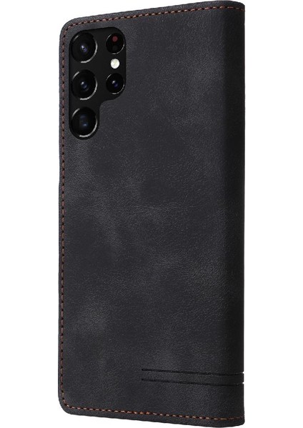 Samsung Galaxy S22 Ultra Cüzdan Basit Iş Deri Kılıf Için Flip Case (Yurt Dışından) modelleri