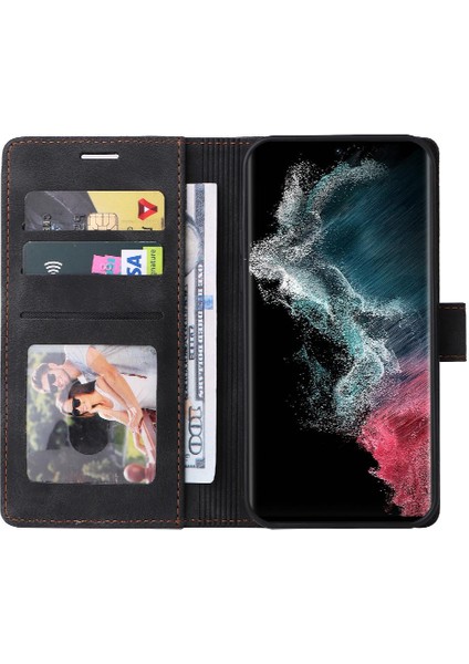 Samsung Galaxy S22 Ultra Cüzdan Basit Iş Deri Kılıf Için Flip Case (Yurt Dışından) indirimleri