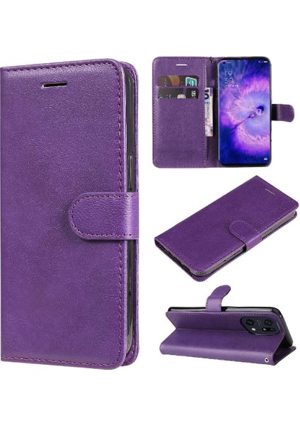 Oppo Bulmak Için Flip Case X5 Pro Yüksek Kaliteli Deri Klasik Düz Renk (Yurt Dışından)
