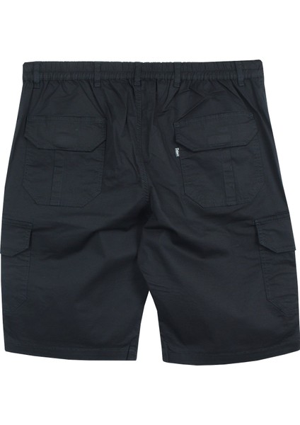 Erkek Büyük Beden 115 Kilo - 185 Kilo Arası Için Uygun Kargo Cepli Gabardin Şort Dekons Siyah fiyatları