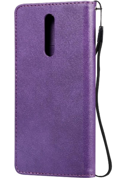 Kart Yuvası ile Oppo F11 Için Flip Case Iş Cüzdan Telefon Kılıfı Klasik (Yurt Dışından)