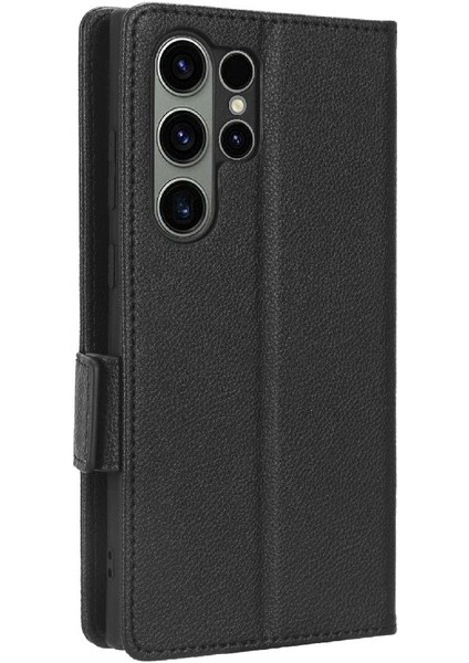 Samsung Galaxy S23 Ultra Kart Yuvaları Tutucu Cüzdan Yan Toka Pu (Yurt Dışından)
