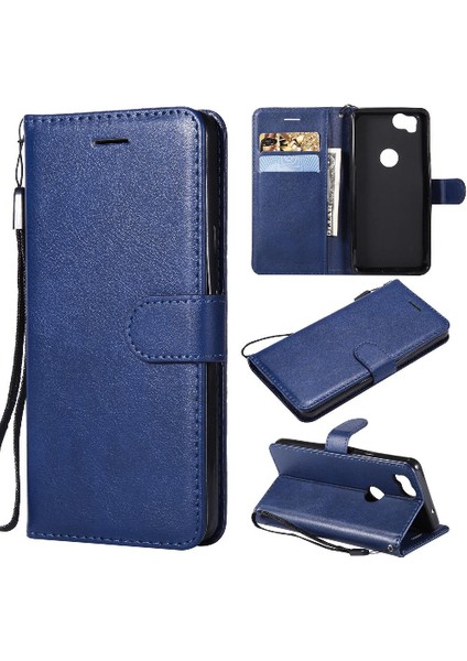 Kart Yuvası Klasik Düz Renk Yüksek Telefon ile Google Piksel 2 Için Flip Case (Yurt Dışından)