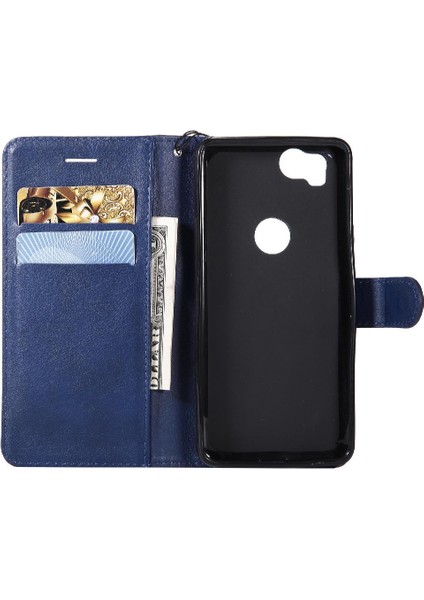Kart Yuvası Klasik Düz Renk Yüksek Telefon ile Google Piksel 2 Için Flip Case (Yurt Dışından)