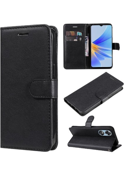 Kart Yuvası Iş Cüzdanı ile Oppo A17 Yüksek Kaliteli Deri Için Flip Case (Yurt Dışından)