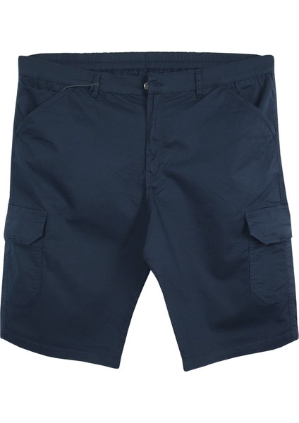 Erkek Büyük Beden 115 KILO-185 Kilo Arası Için Uygun Kargo Cepli Gabardin Şort Dekons Lacivert fiyatları