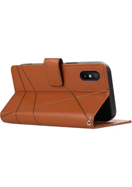 Xiaomi Redmi 9A Için Flip Case Üç Kart Yuvaları Kickstand Şok Emici (Yurt Dışından)