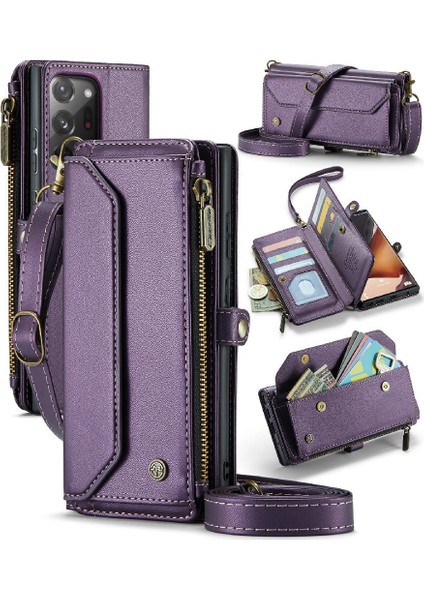 Kadın Faturaları Için Samsung Galaxy NOTE20 Ultra Cüzdan Kılıf Için Crossbody Durumda (Yurt Dışından)