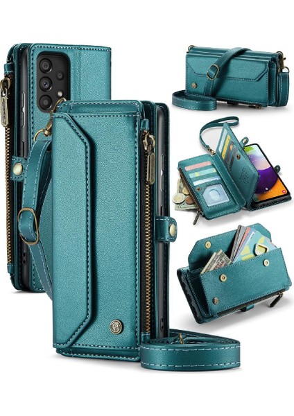 Samsung Galaxy Crossbody 4g/5g Için Crossbody Durumda Rfid Engelleme Fermuar Faturaları Için (Yurt Dışından)