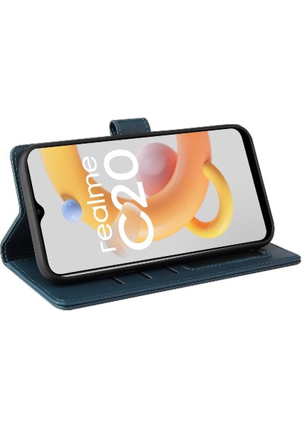 Realme C20 Premium Deri Darbeye Üç Kart Yuvaları 4 Için Flip Case (Yurt Dışından) fırsatları