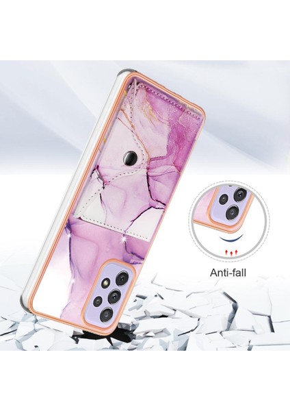 Samsung Galaxy A52 5g Ince Cüzdan Yumuşak Tpu Tampon Mermer Kart (Yurt Dışından)