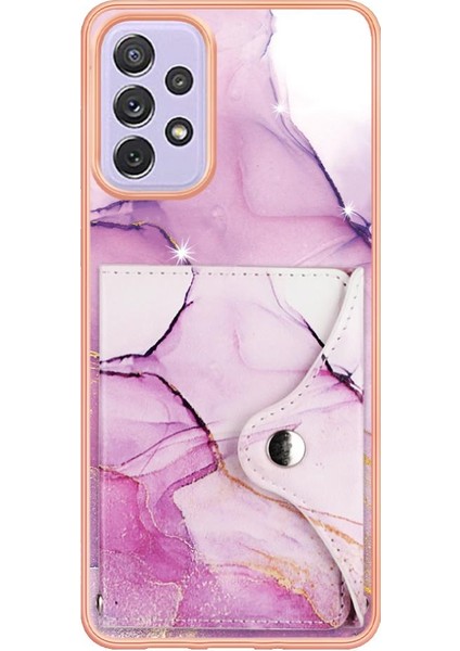 Samsung Galaxy A52 5g Ince Cüzdan Yumuşak Tpu Tampon Mermer Kart (Yurt Dışından)