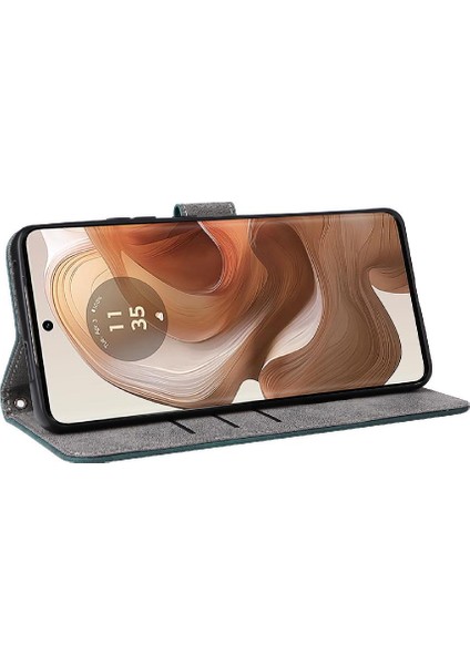 Motorola Moto X50 Ultra 5g Pu Deri Manyetik Kapatma Flip Folio Için Kılıf (Yurt Dışından)