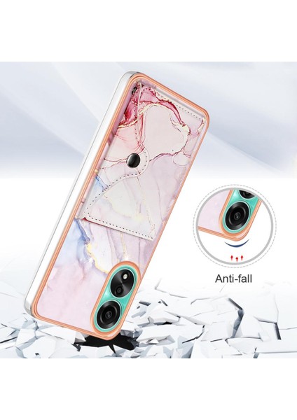 Oppo A78 4g Ince Cüzdan Yumuşak Tpu Tampon Mermer Kart Yuvaları Için Kılıf (Yurt Dışından) modelleri