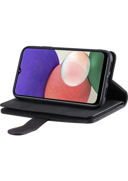 Samsung Galaxy A22 5g Cüzdan 9 Kart Yuvaları Kickstand Pu Için Flip Case (Yurt Dışından)